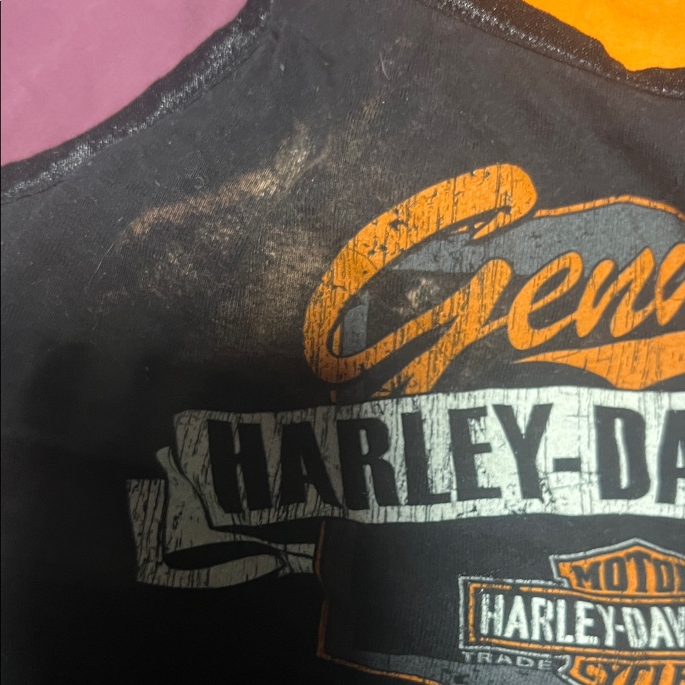 Harley-Davidson Black & Orange Racerback Graphic Camisole - Picture 3 of 6